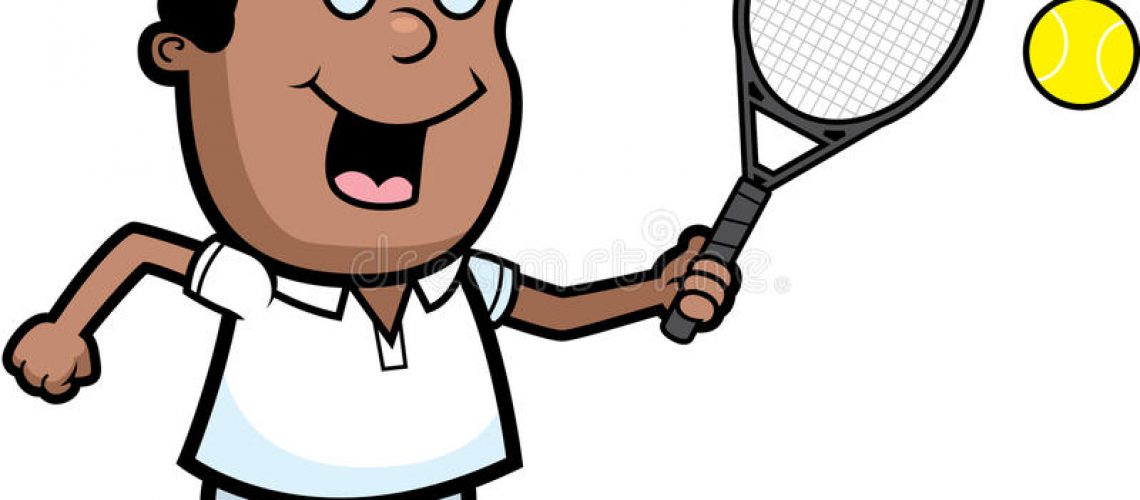 sweaty tennis cartoon